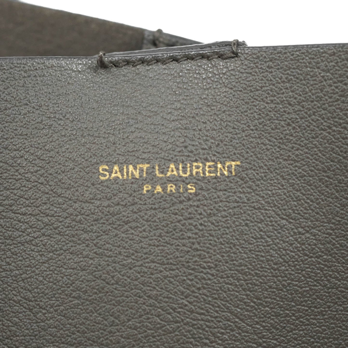 Saint Laurent East West with Pouch Dark Grey Calfskin Tote Bag