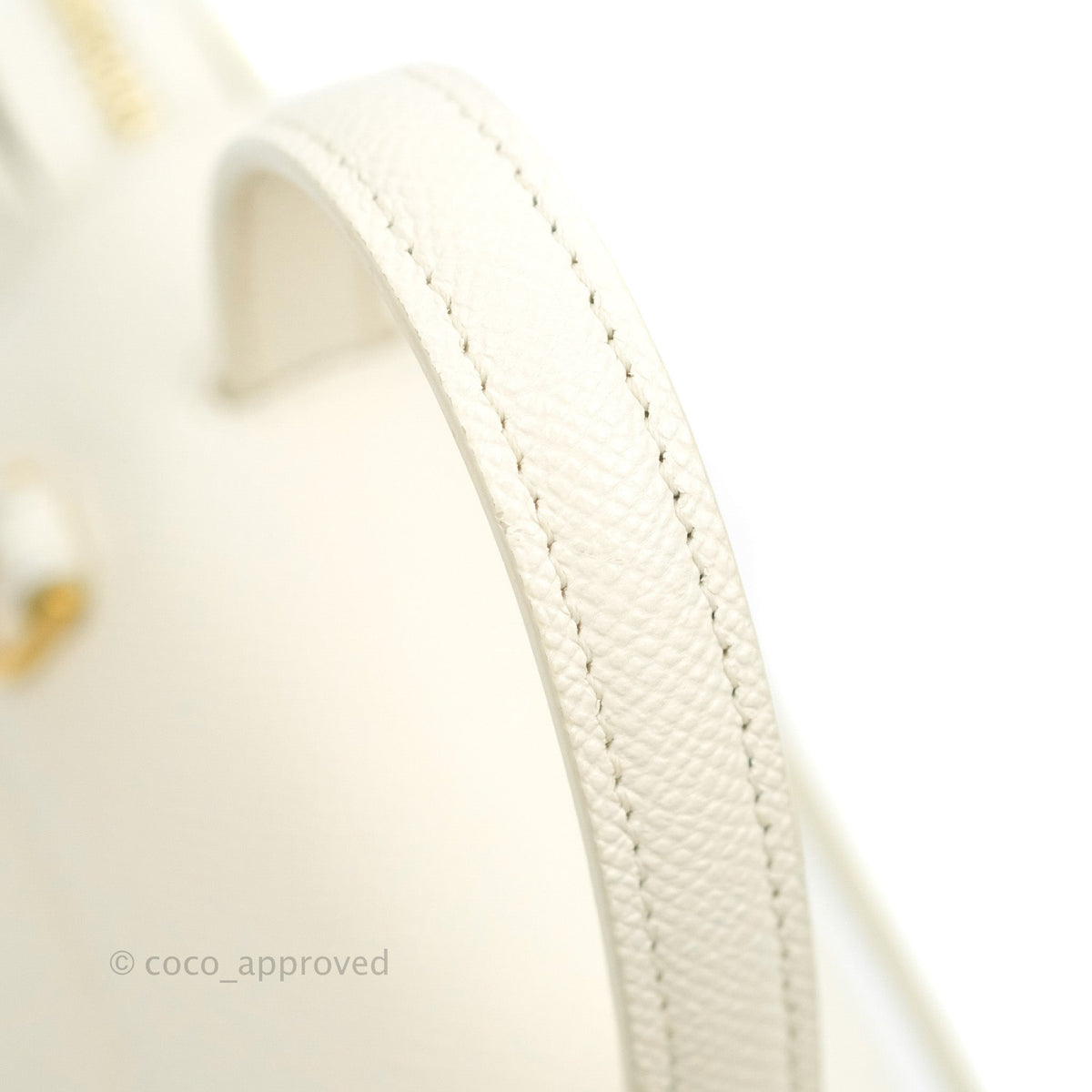 Celine Pico Belt Bag White Grained Calfskin Gold Hardware