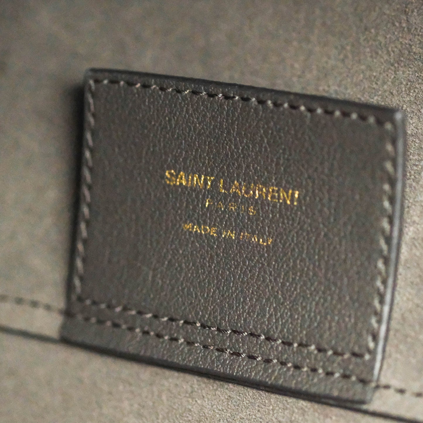 Saint Laurent East West with Pouch Dark Grey Calfskin Tote Bag