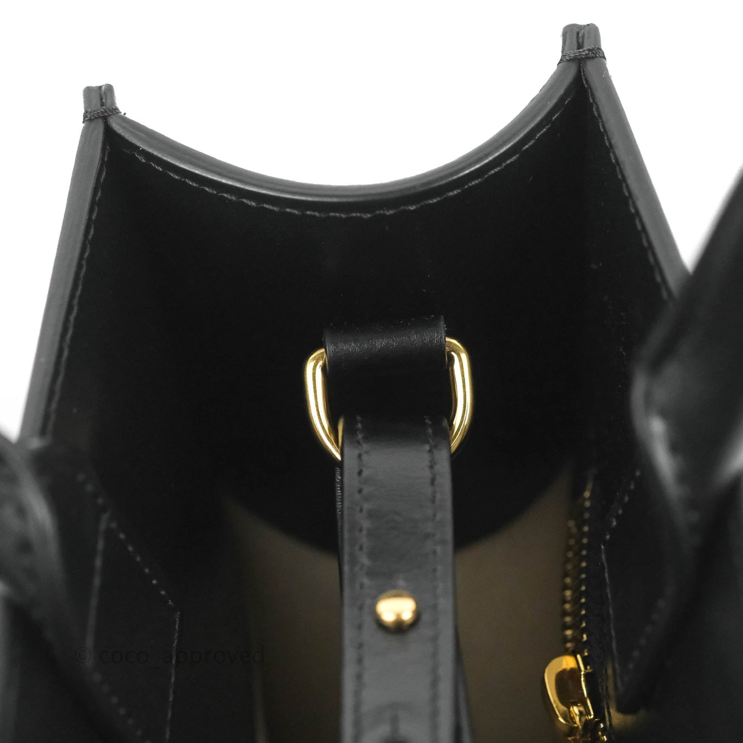 Celine Small Cabas Vertical Tote Triomphe Embroidery Black Textlie