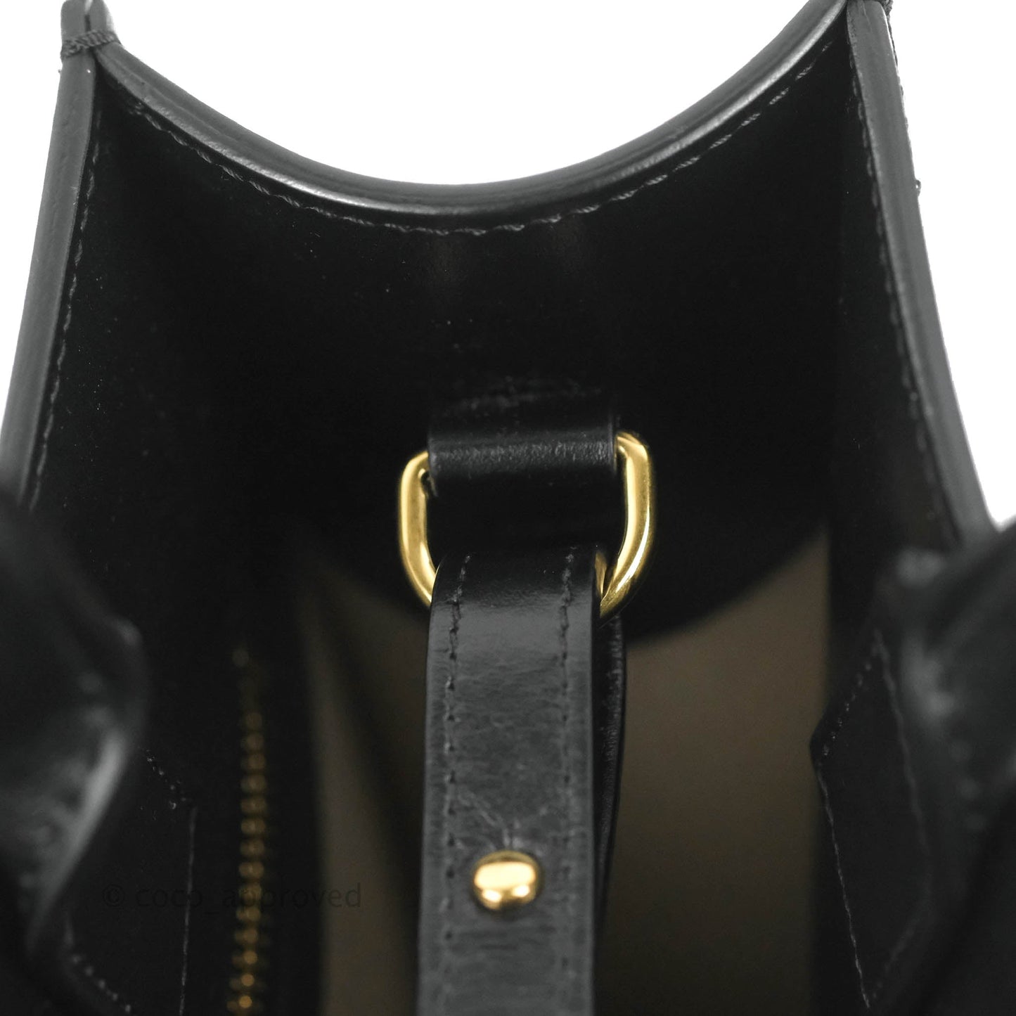 Celine Small Cabas Vertical Tote Triomphe Embroidery Black Textlie