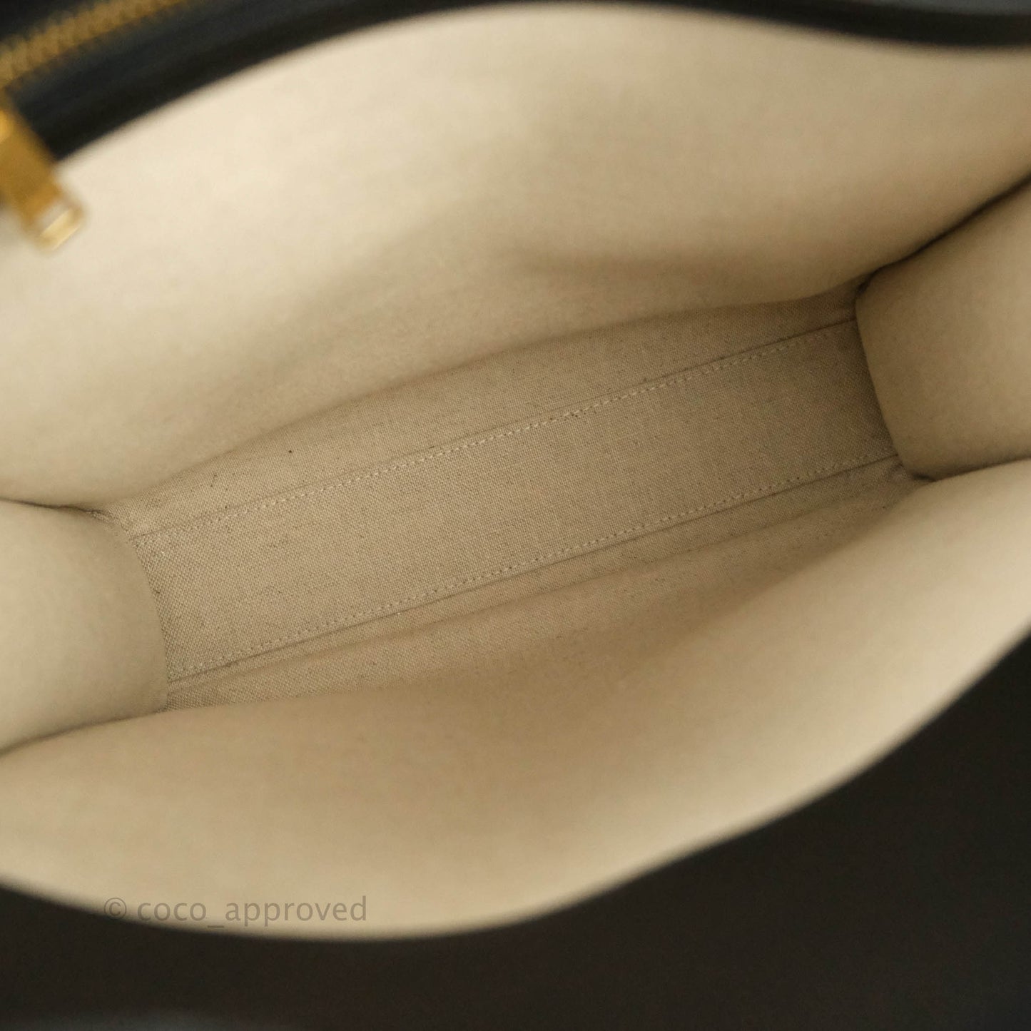 Celine Small Cabas Vertical Tote Triomphe Embroidery Black Textlie