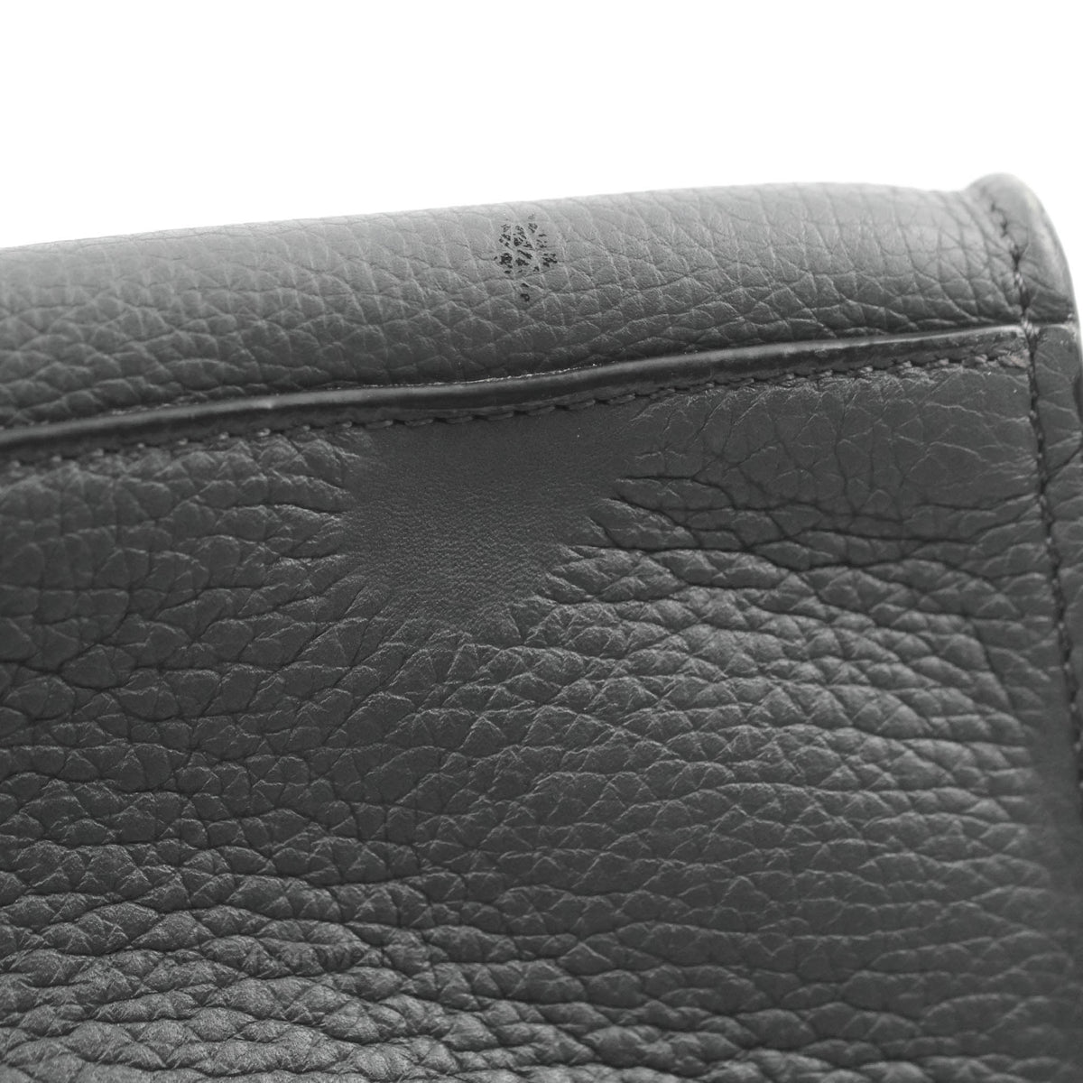 Celine Small Big Bag Black Supple Grained Leather Silver Hardware Dark Grey