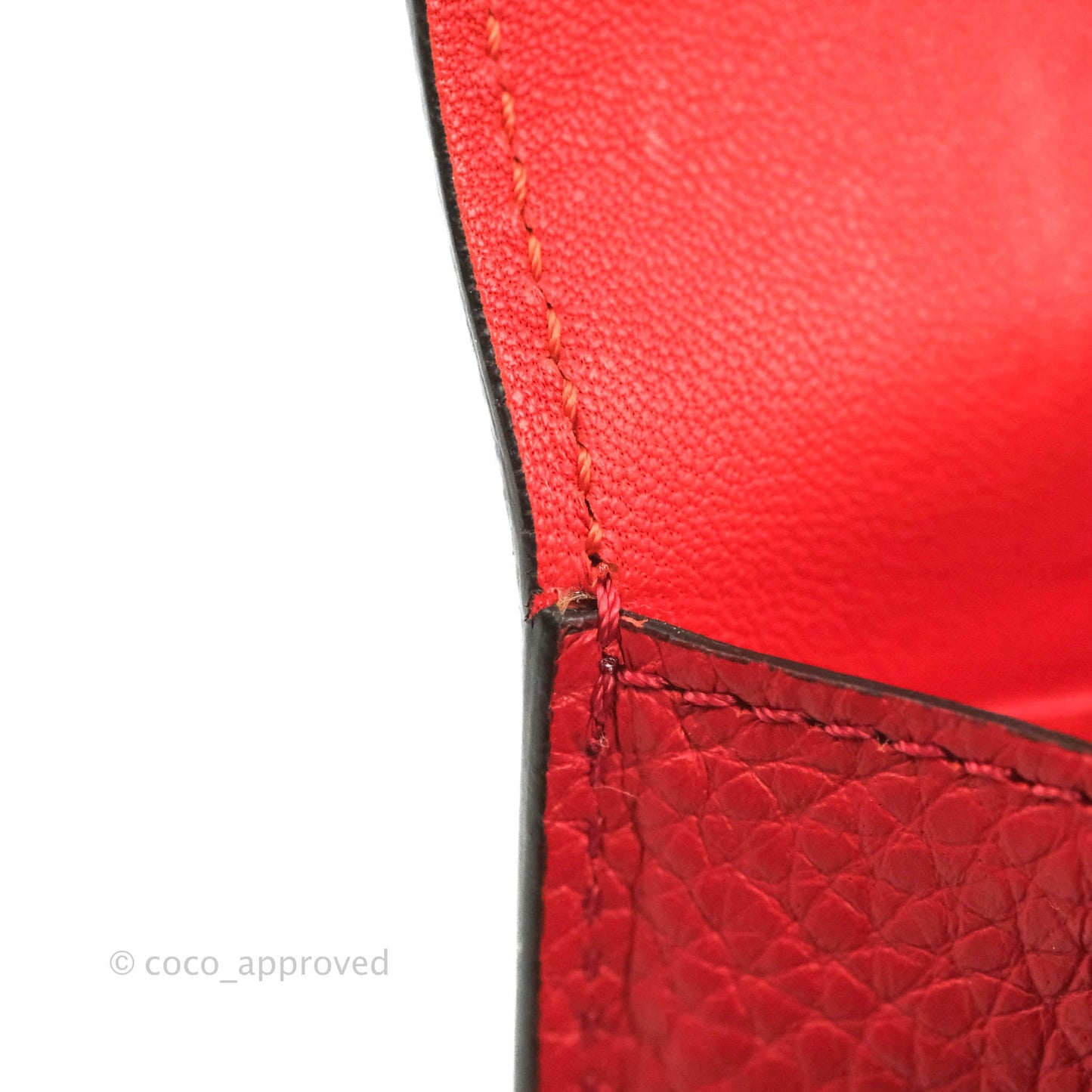 Celine Large Multifunction Flap Wallet Red Grained Leather