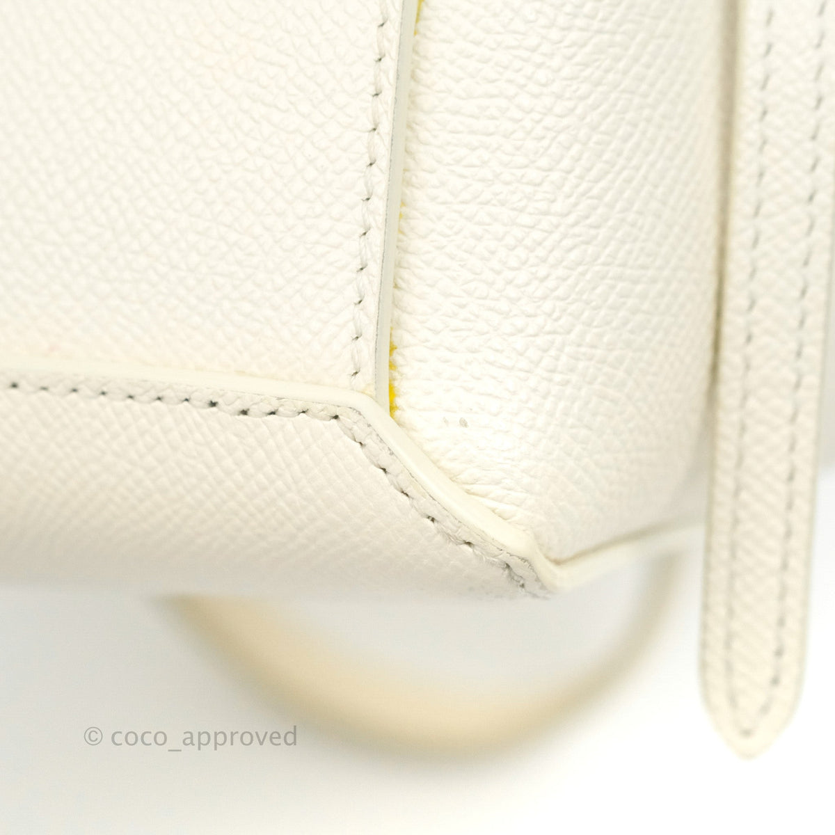 Celine Pico Belt Bag White Grained Calfskin Gold Hardware