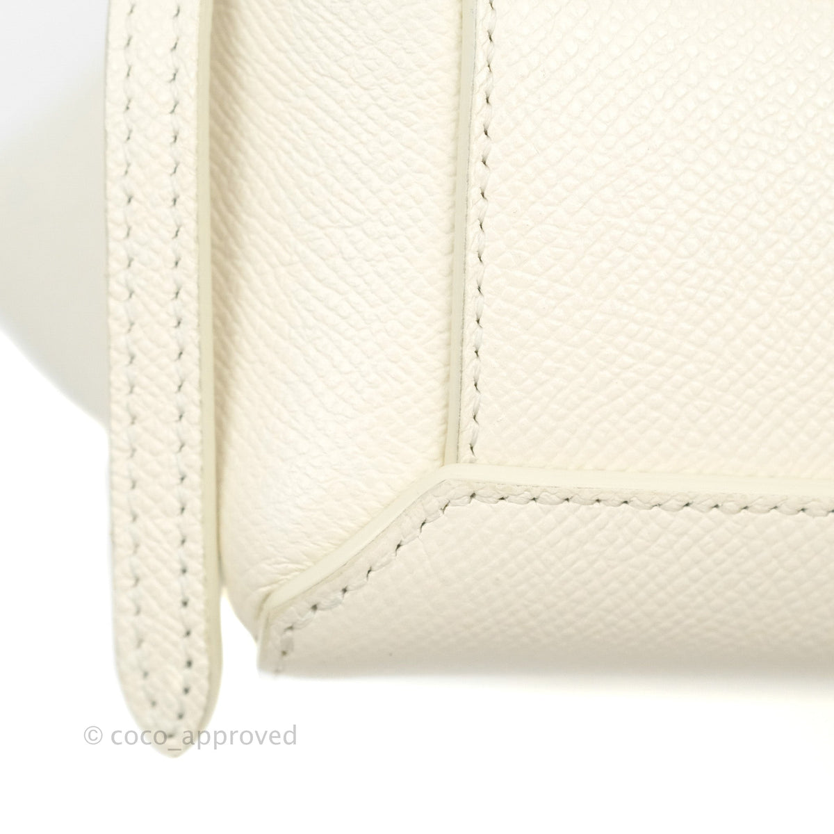 Celine Pico Belt Bag White Grained Calfskin Gold Hardware