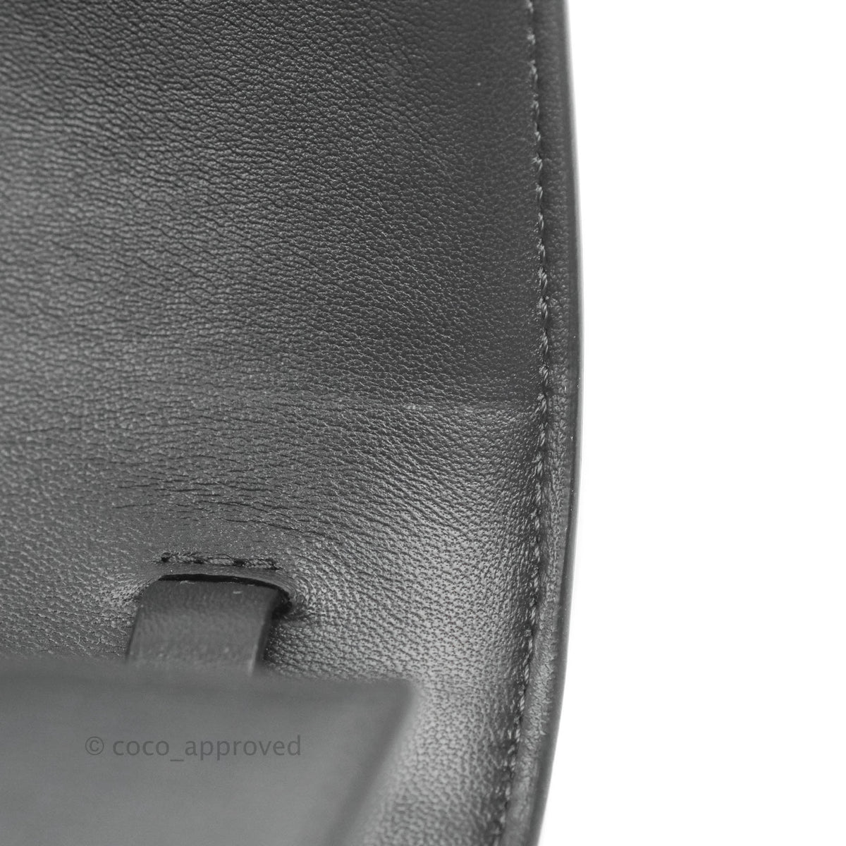 Celine Medium Classic Box Flap Dark Grey Liege Calfskin