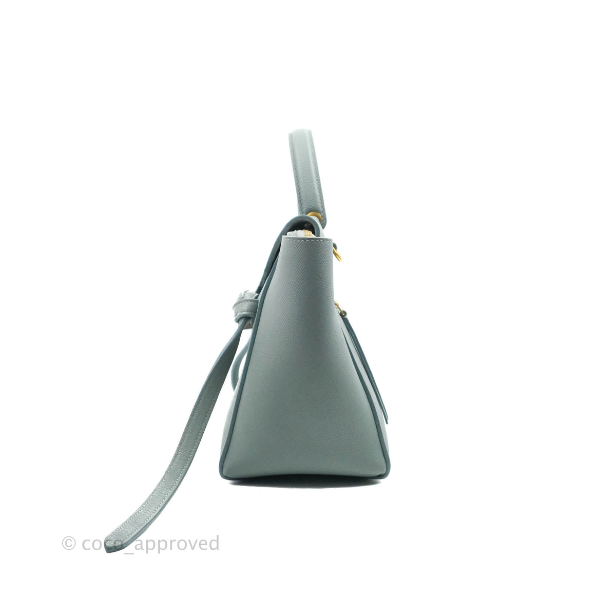 Celine Micro Belt Bag Light Blue Grained Calfskin Gold Hardware