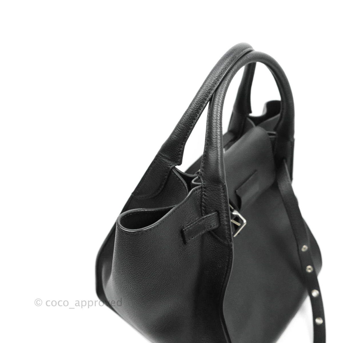 Celine Small Big Bag Black Supple Grained Leather Silver Hardware
