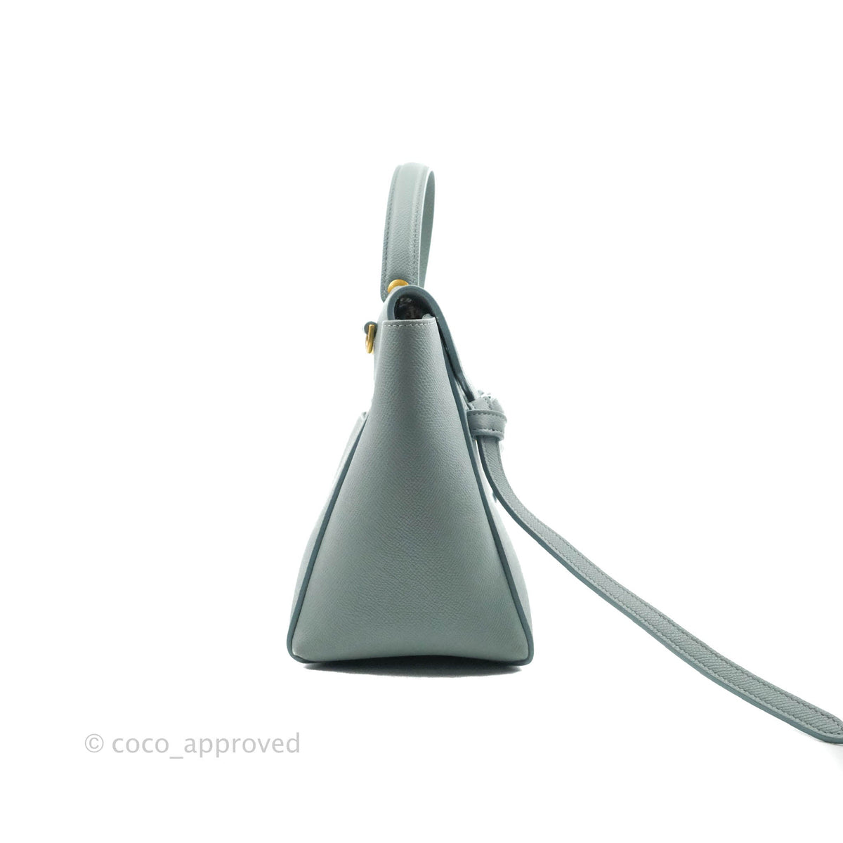 Celine Micro Belt Bag Light Blue Grained Calfskin Gold Hardware