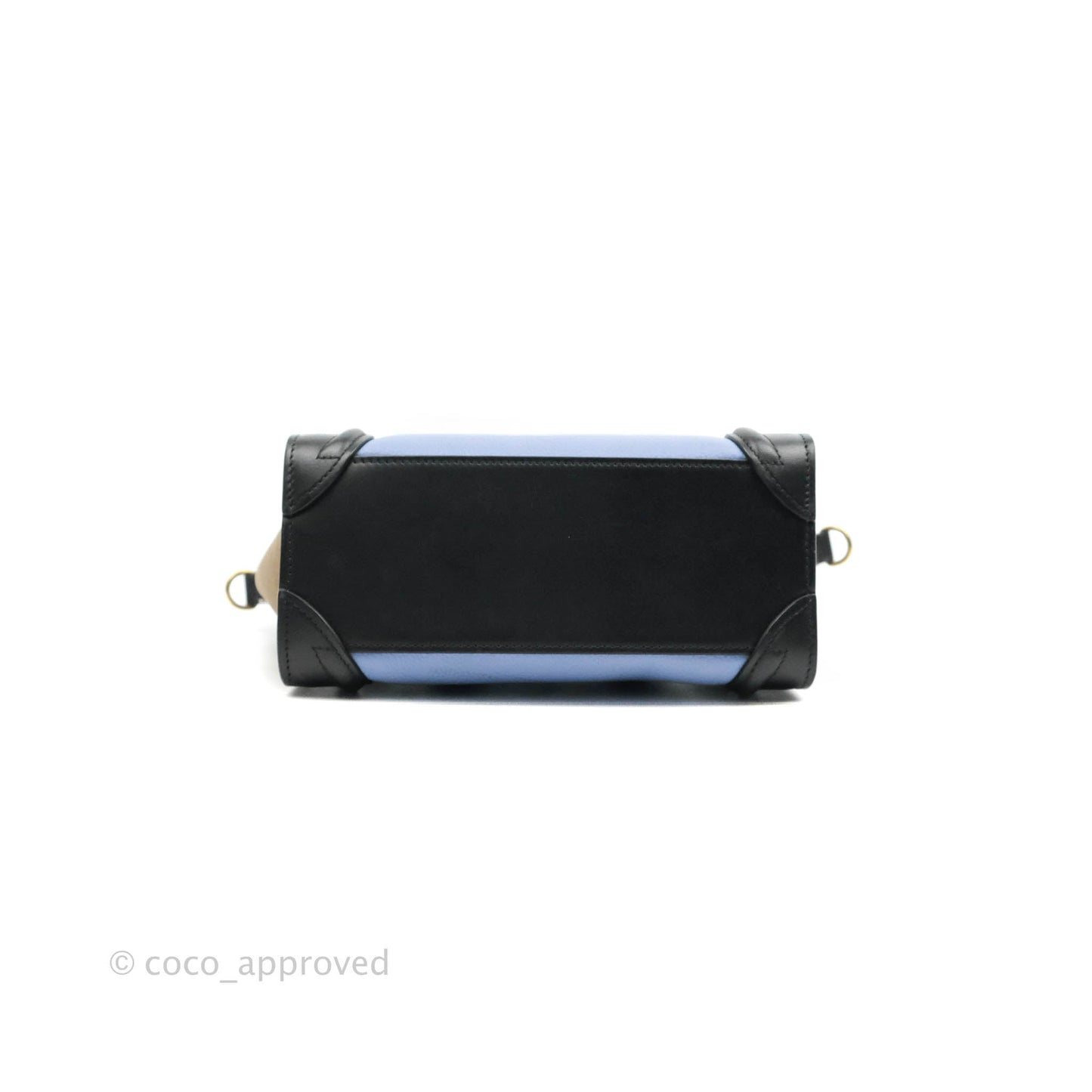 Celine Tri Color Blue/Khaki/Black Nano Luggage Tote