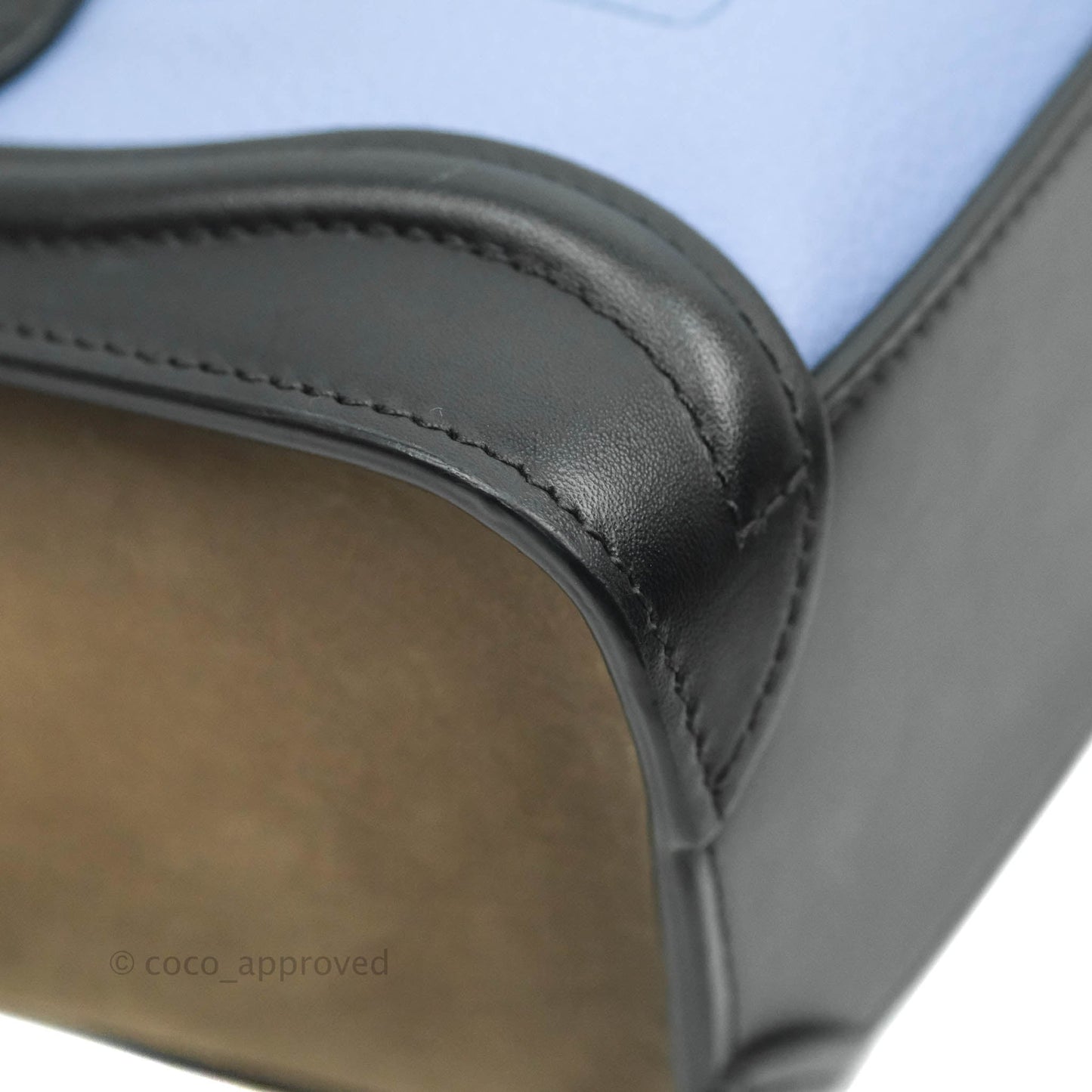 Celine Tri Color Blue/Khaki/Black Nano Luggage Tote