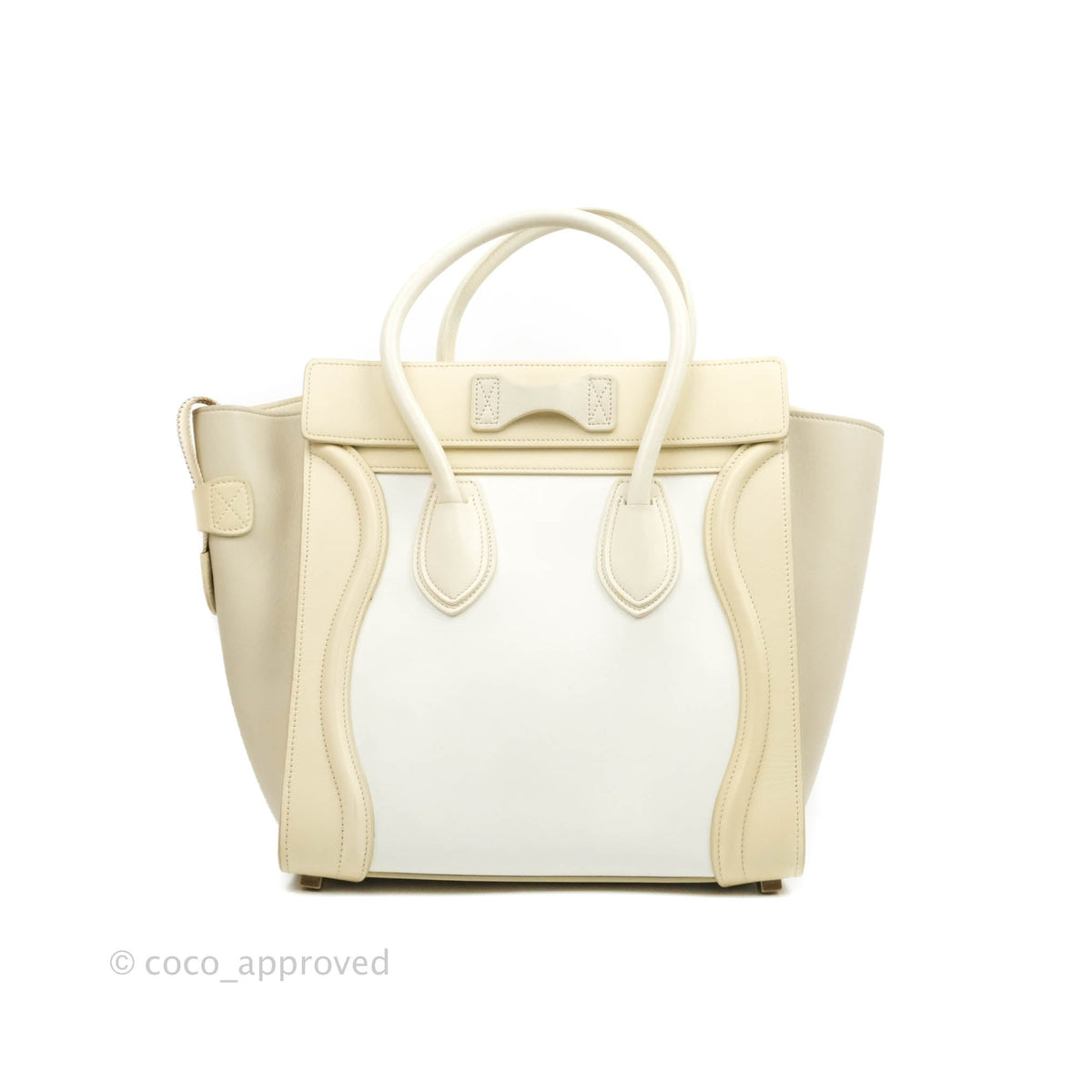 Celine Micro Luggage Light Beige/White Calfskin