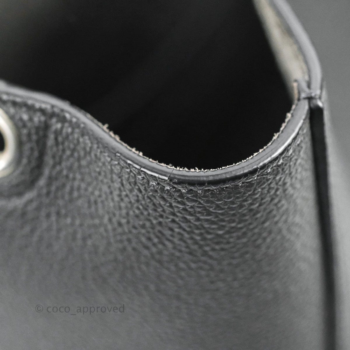 Celine Sangle Bucket Bag Grained Calfskin Grey