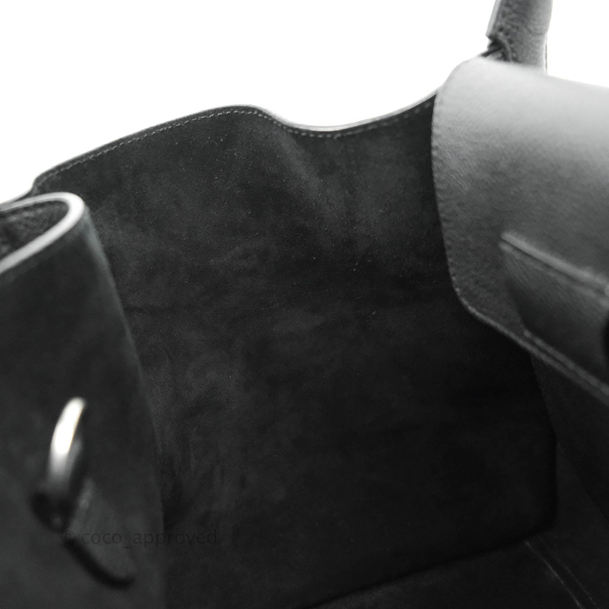 Celine Small Big Bag Black Supple Grained Leather Silver Hardware