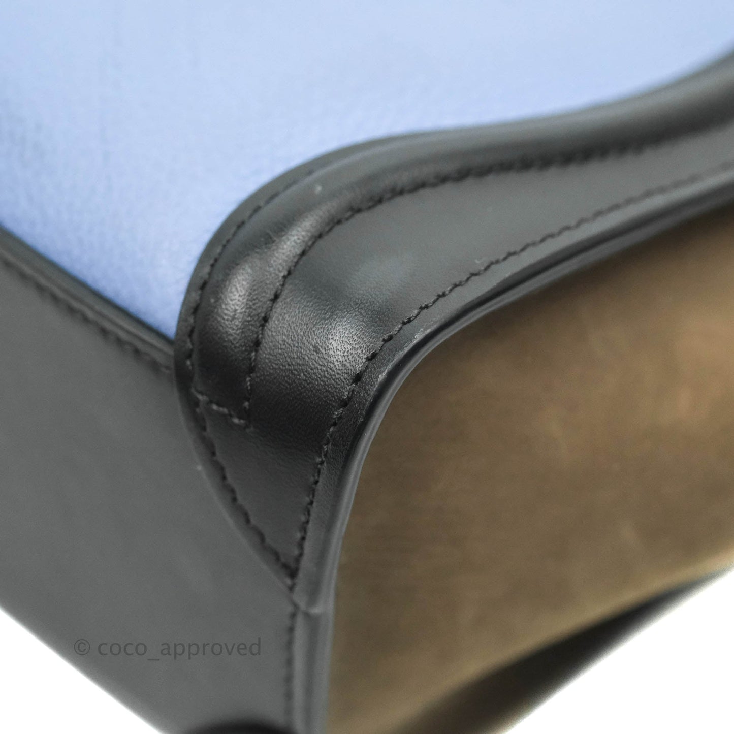 Celine Tri Color Blue/Khaki/Black Nano Luggage Tote