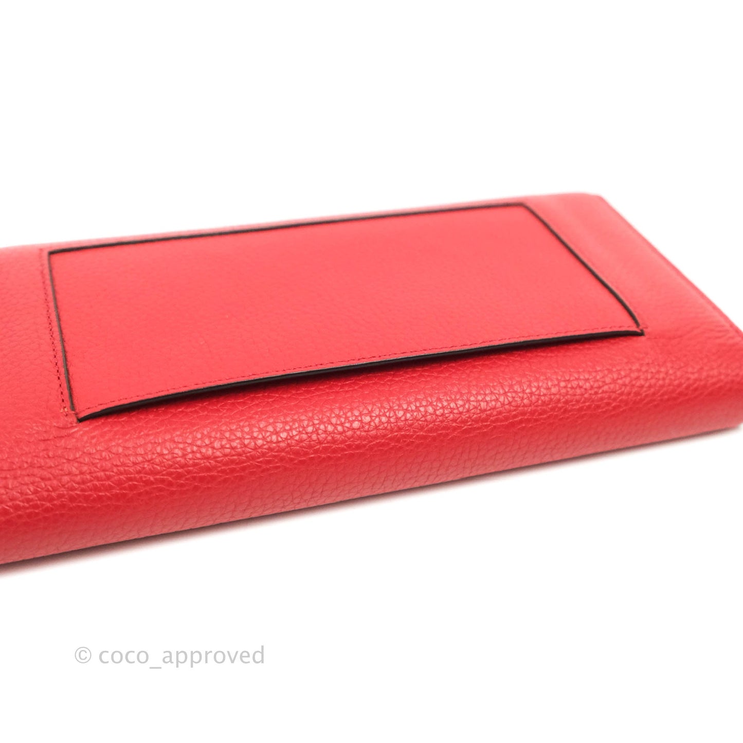 Celine Large Multifunction Flap Wallet Red Grained Leather