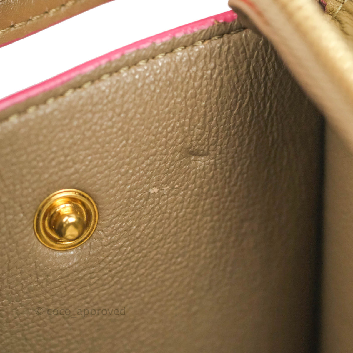 Celine Small Sleek Trapeze Beige Neon Pink Calfskin