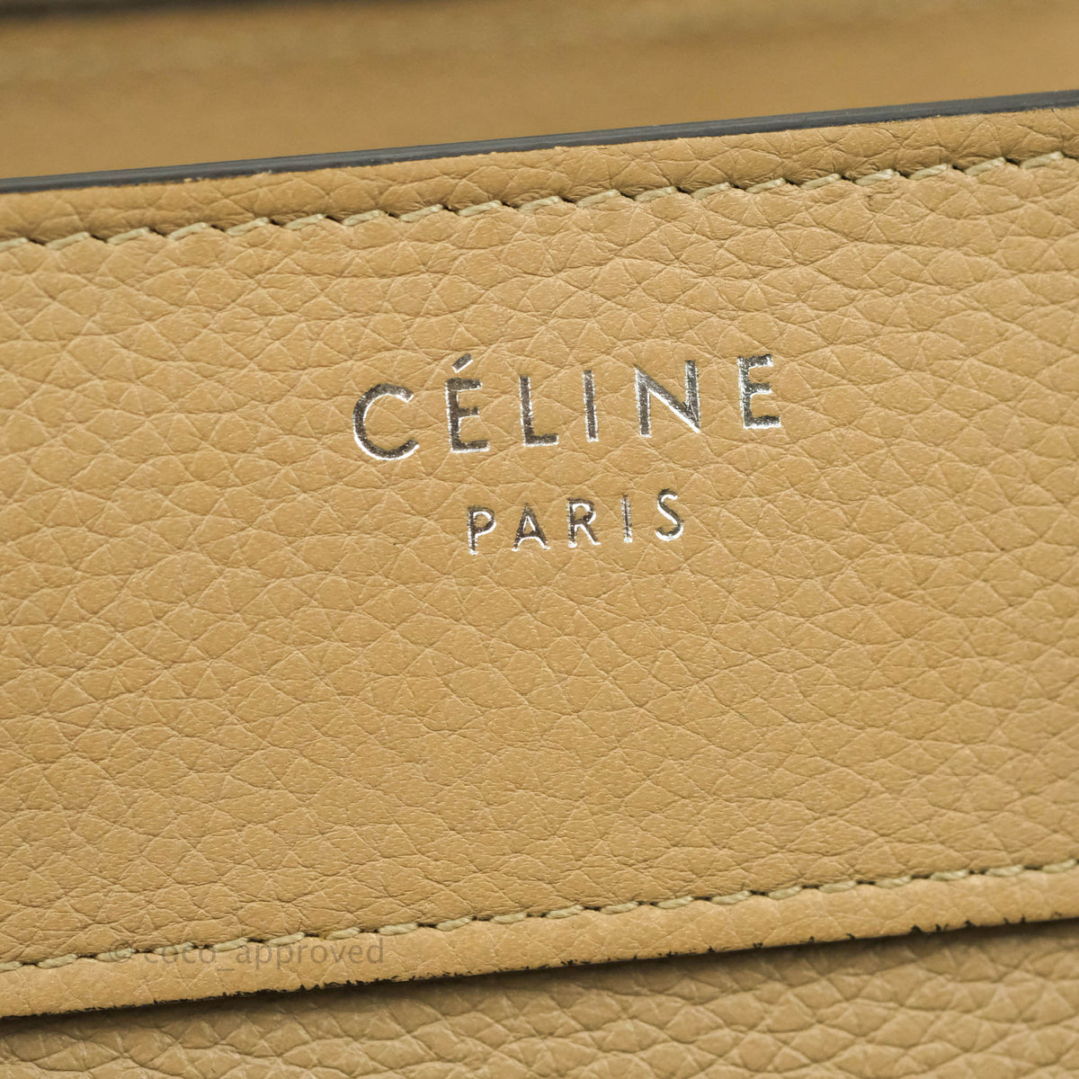 Celine Micro Luggage Handbag Dune Grained Calfskin