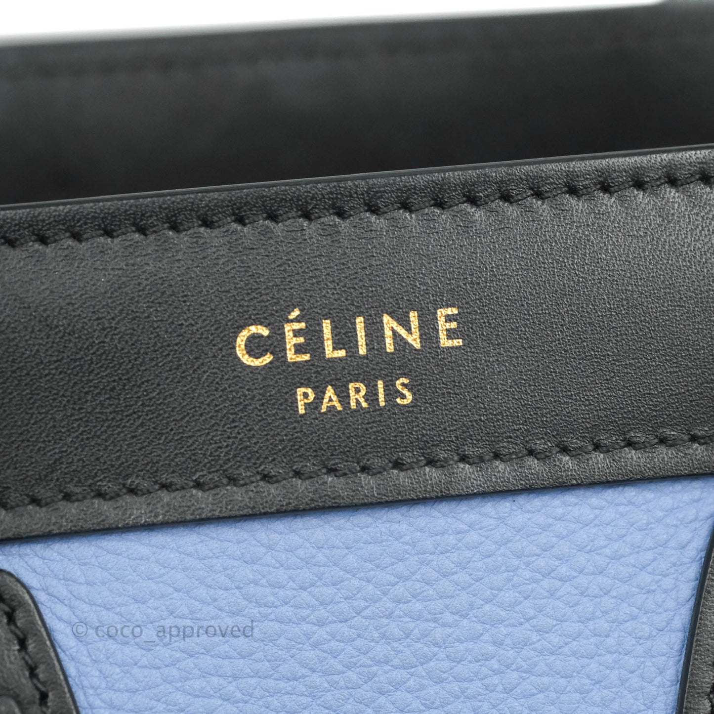 Celine Tri Color Blue/Khaki/Black Nano Luggage Tote
