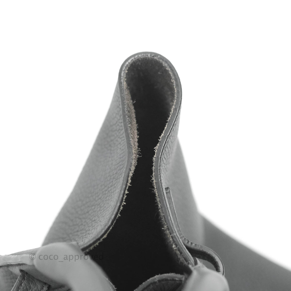 Celine Small Big Bag Black Supple Grained Leather Silver Hardware Dark Grey