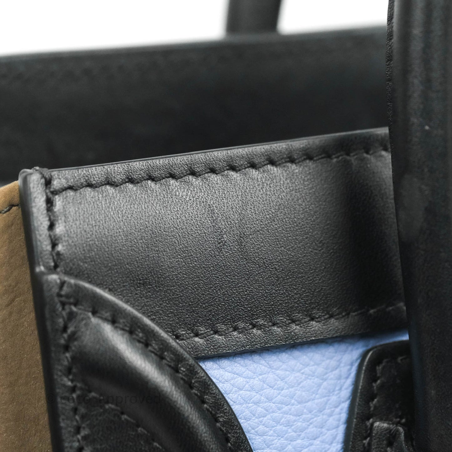 Celine Tri Color Blue/Khaki/Black Nano Luggage Tote