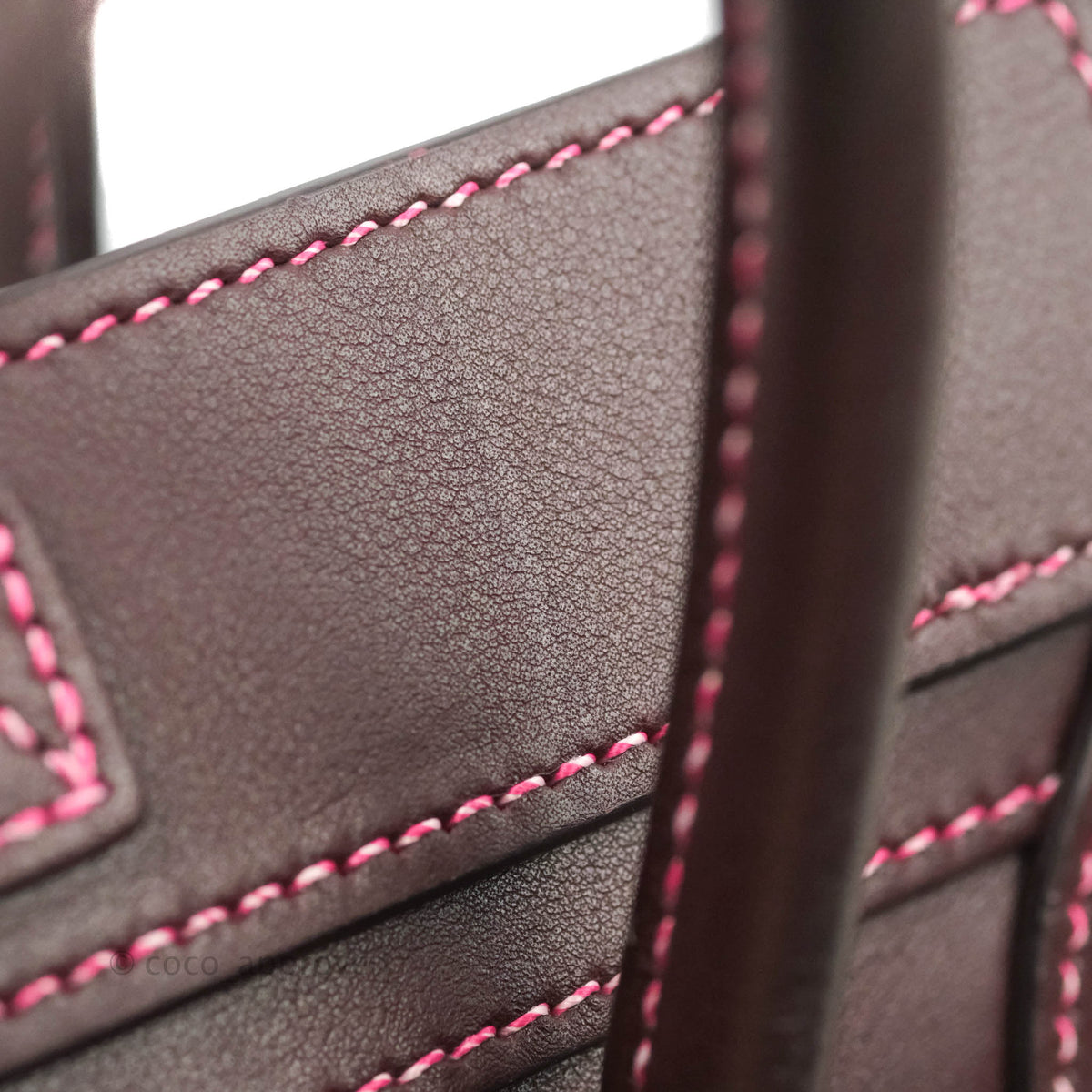 Celine Nano Luggage Bag Burgundy Gold Hardware