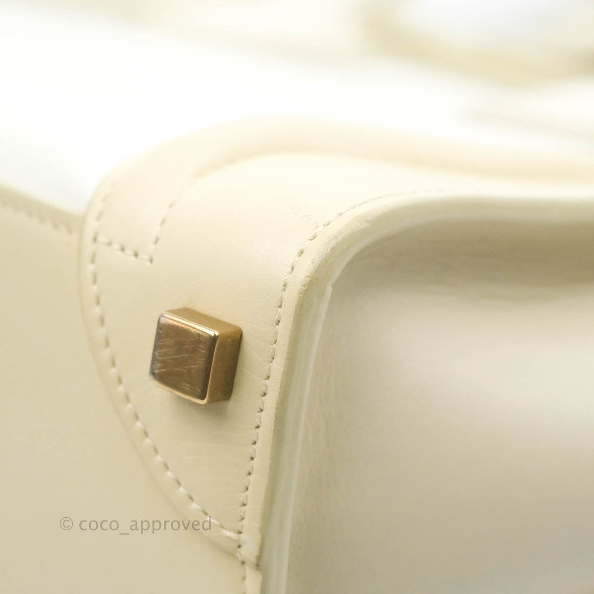 Celine Micro Luggage Light Beige/White Calfskin