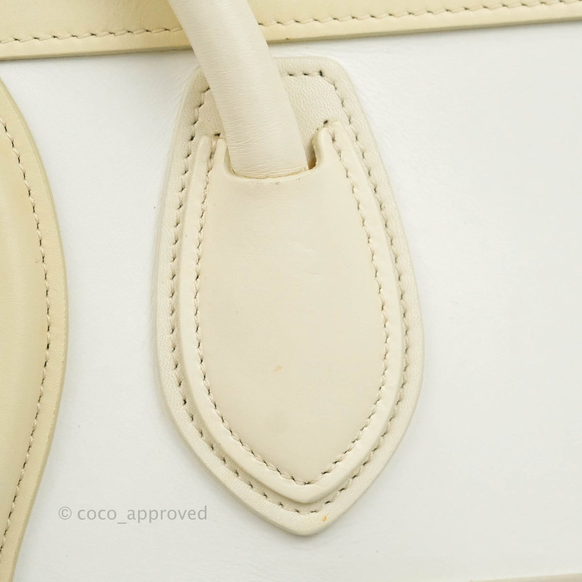 Celine Micro Luggage Light Beige/White Calfskin