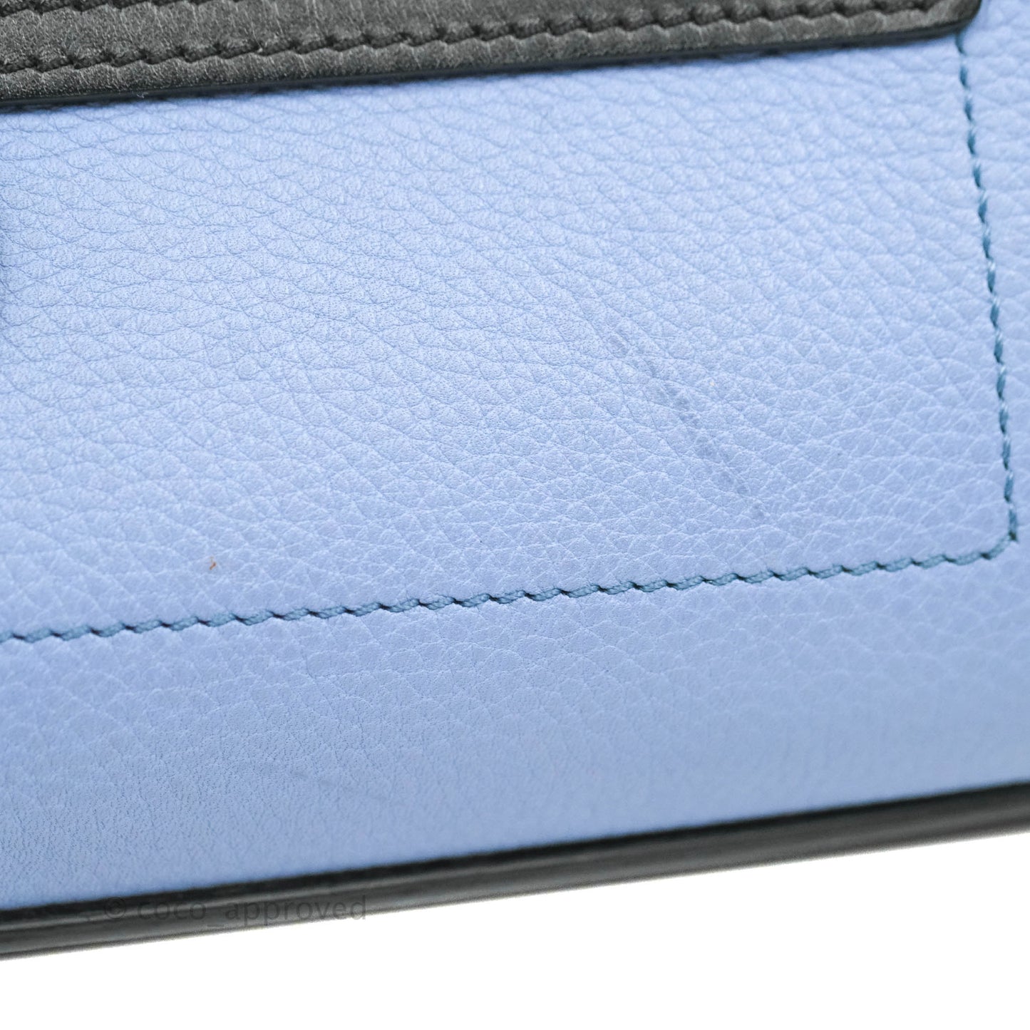 Celine Tri Color Blue/Khaki/Black Nano Luggage Tote