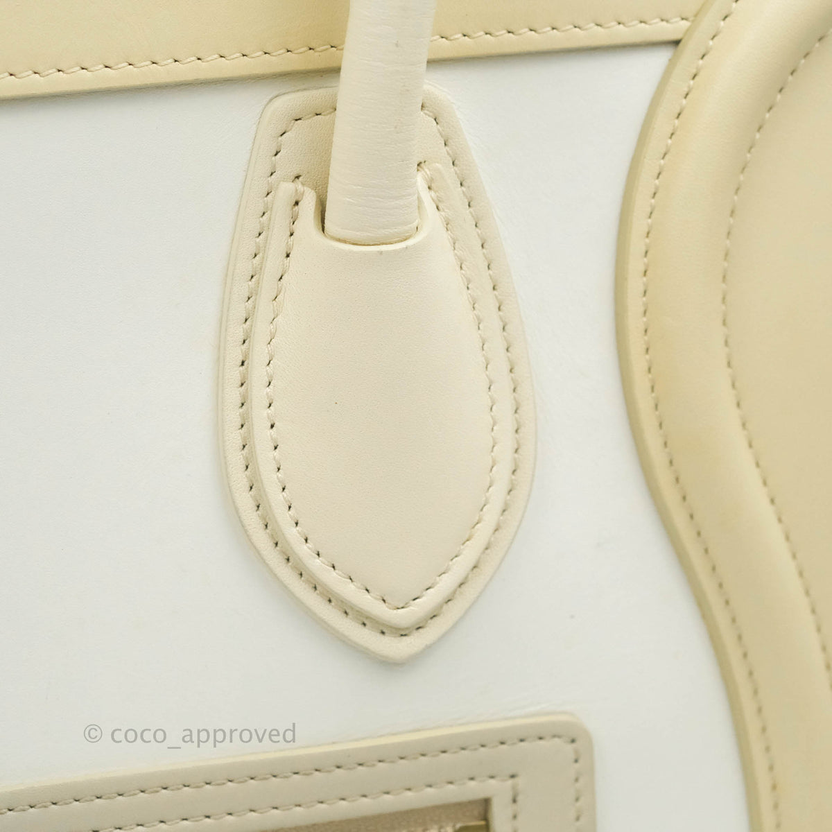 Celine Micro Luggage Light Beige/White Calfskin