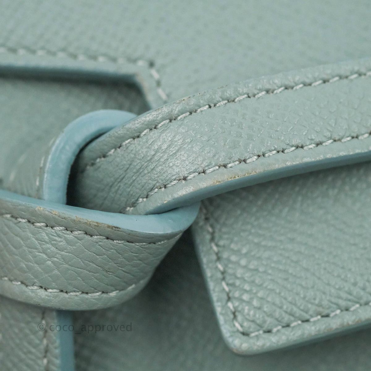 Celine Micro Belt Bag Light Blue Grained Calfskin Gold Hardware