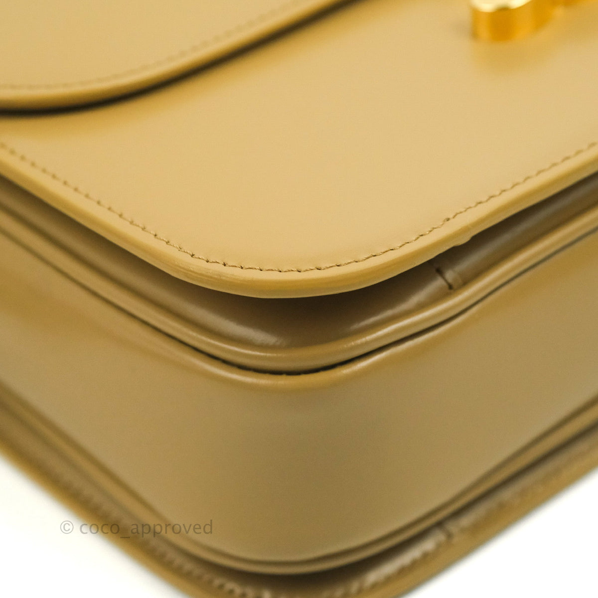 Celine Medium Triomphe Bag Olive Shiny Calfskin