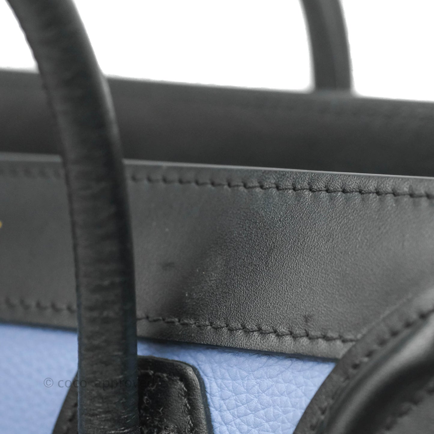 Celine Tri Color Blue/Khaki/Black Nano Luggage Tote