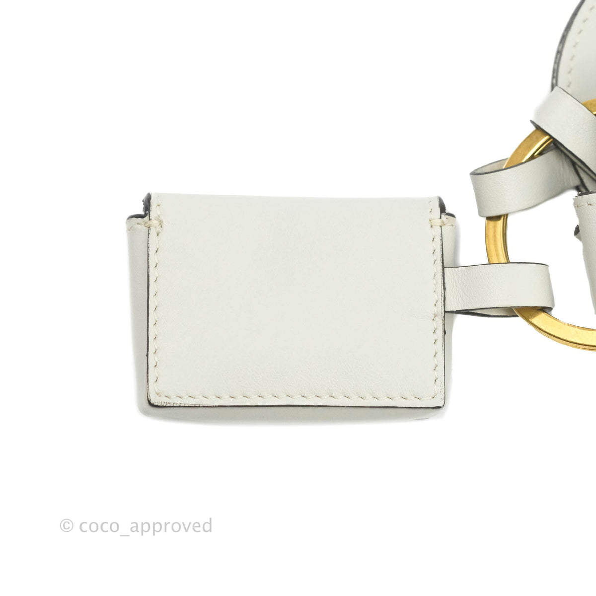 Celine Multi Key Ring Coin Card Case Light Grey Calfskin
