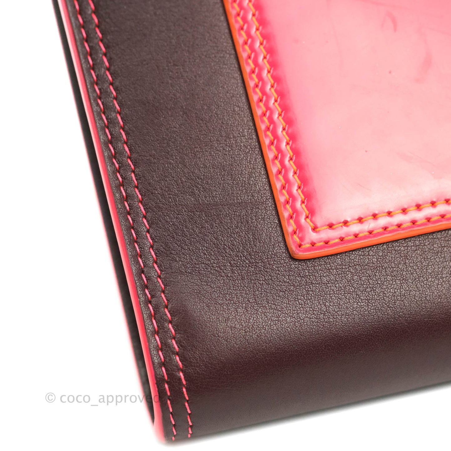 Celine Pocket Envelope Wallet on Chain Maroon