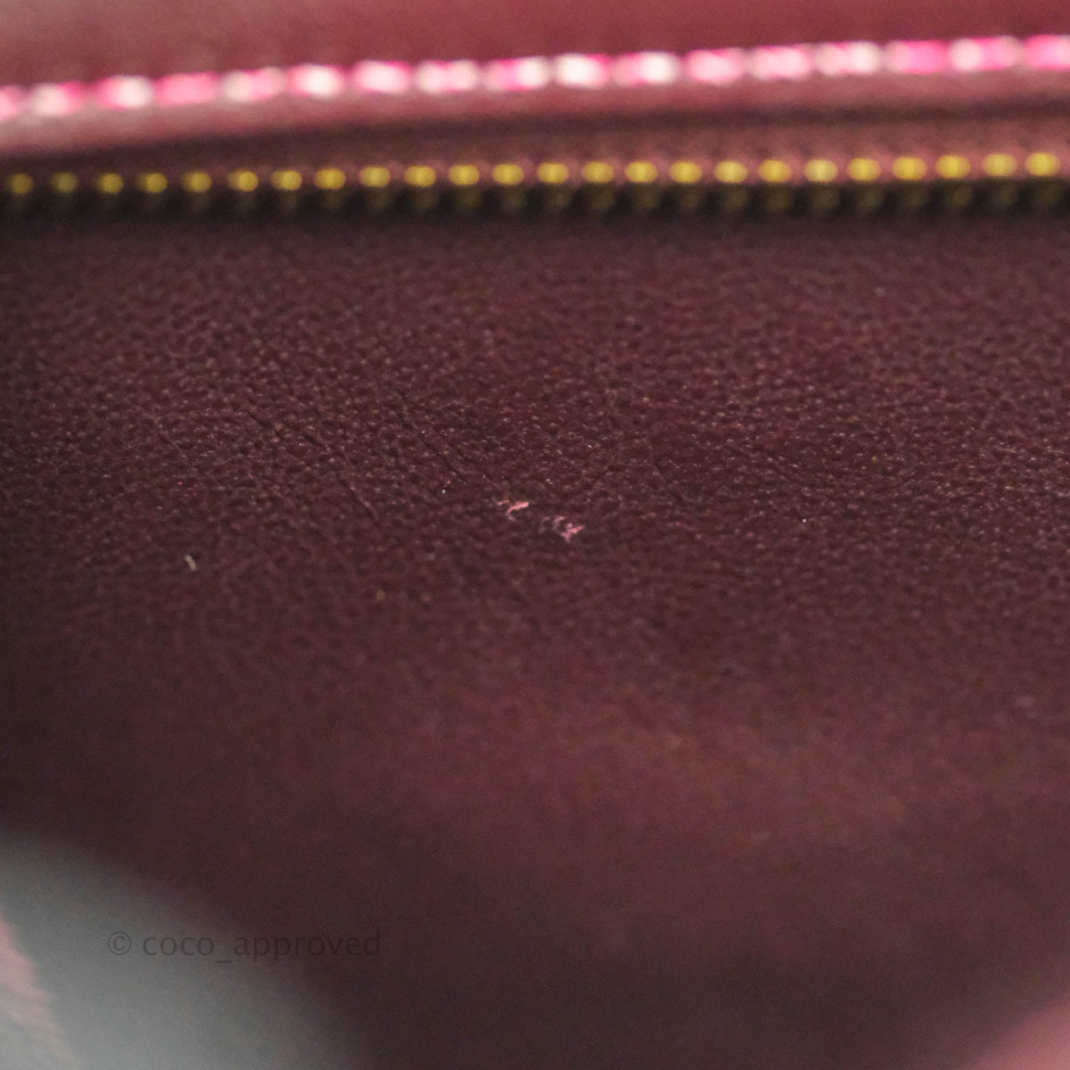 Celine Nano Luggage Bag Burgundy Gold Hardware