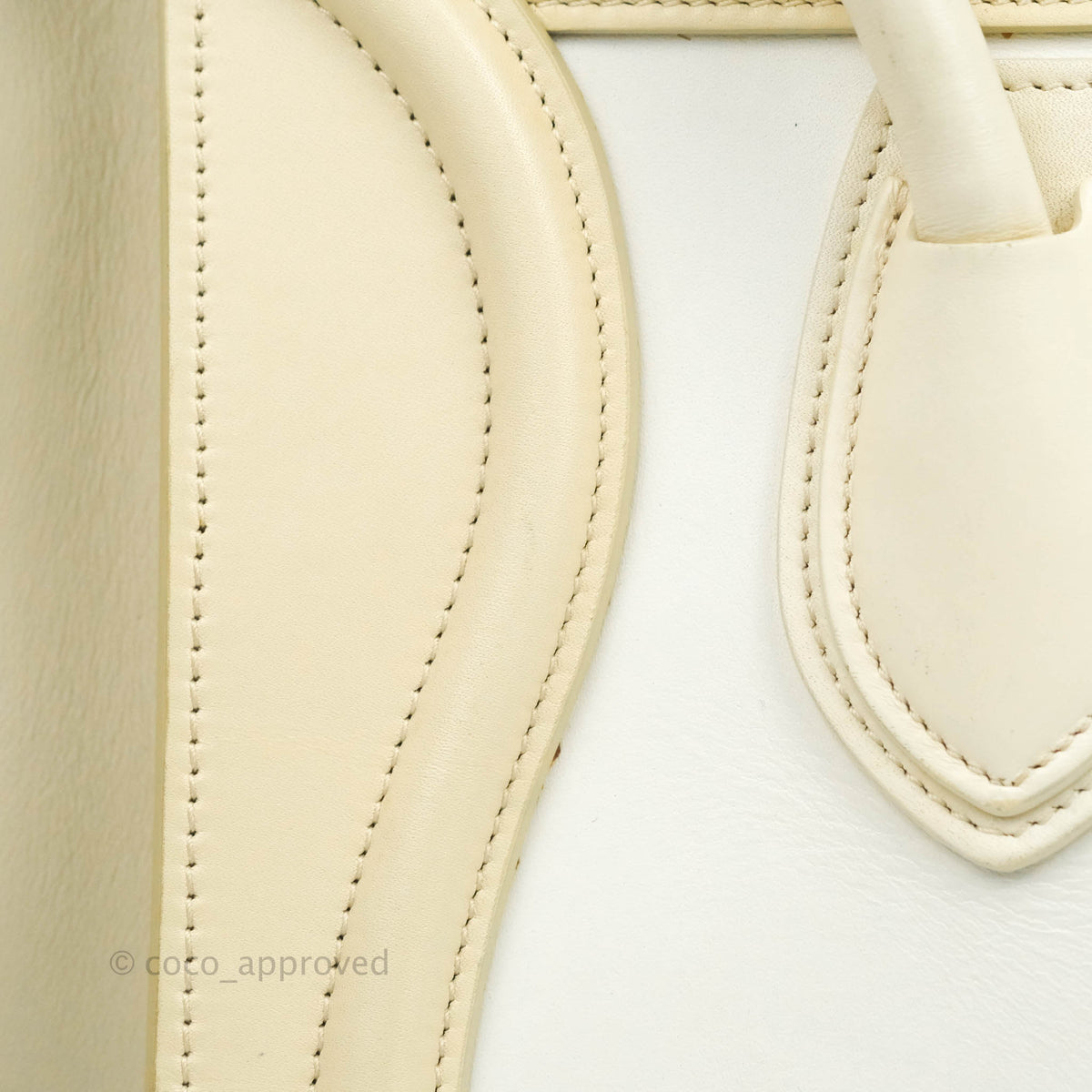 Celine Micro Luggage Light Beige/White Calfskin
