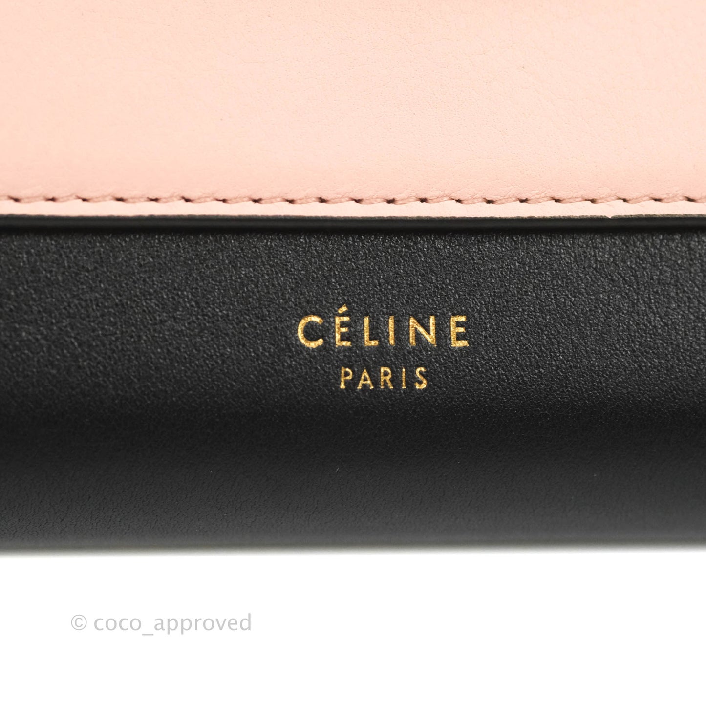 Celine Pocket Envelope Wallet on Chain Beige/Pink/Black