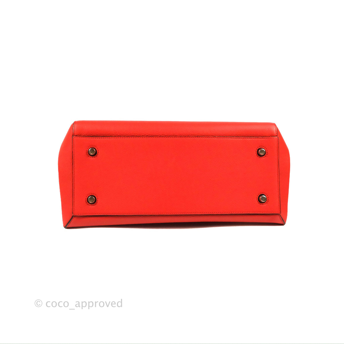 Celine Edge Bag Tomato Red Grained Calfskin