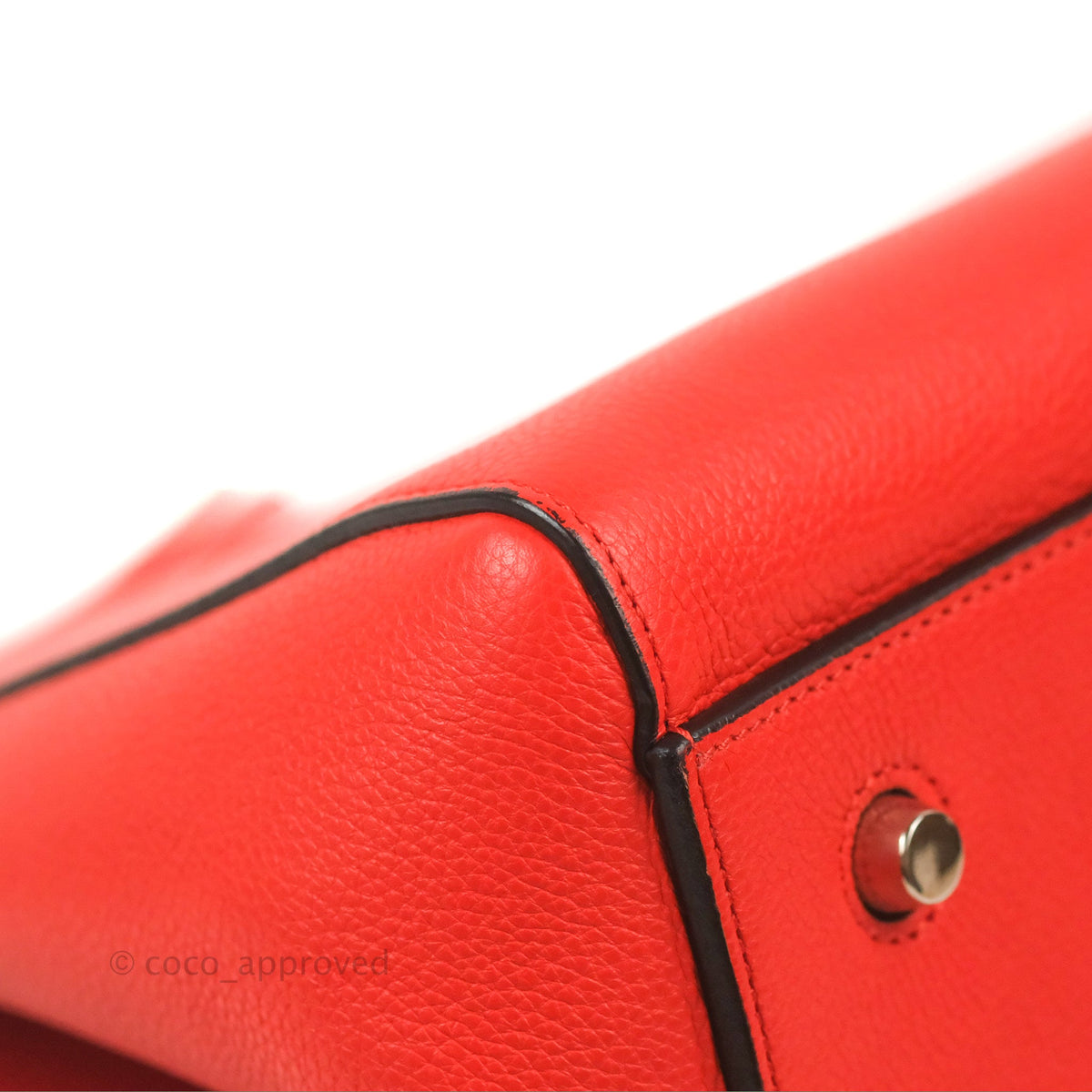 Celine Edge Bag Tomato Red Grained Calfskin