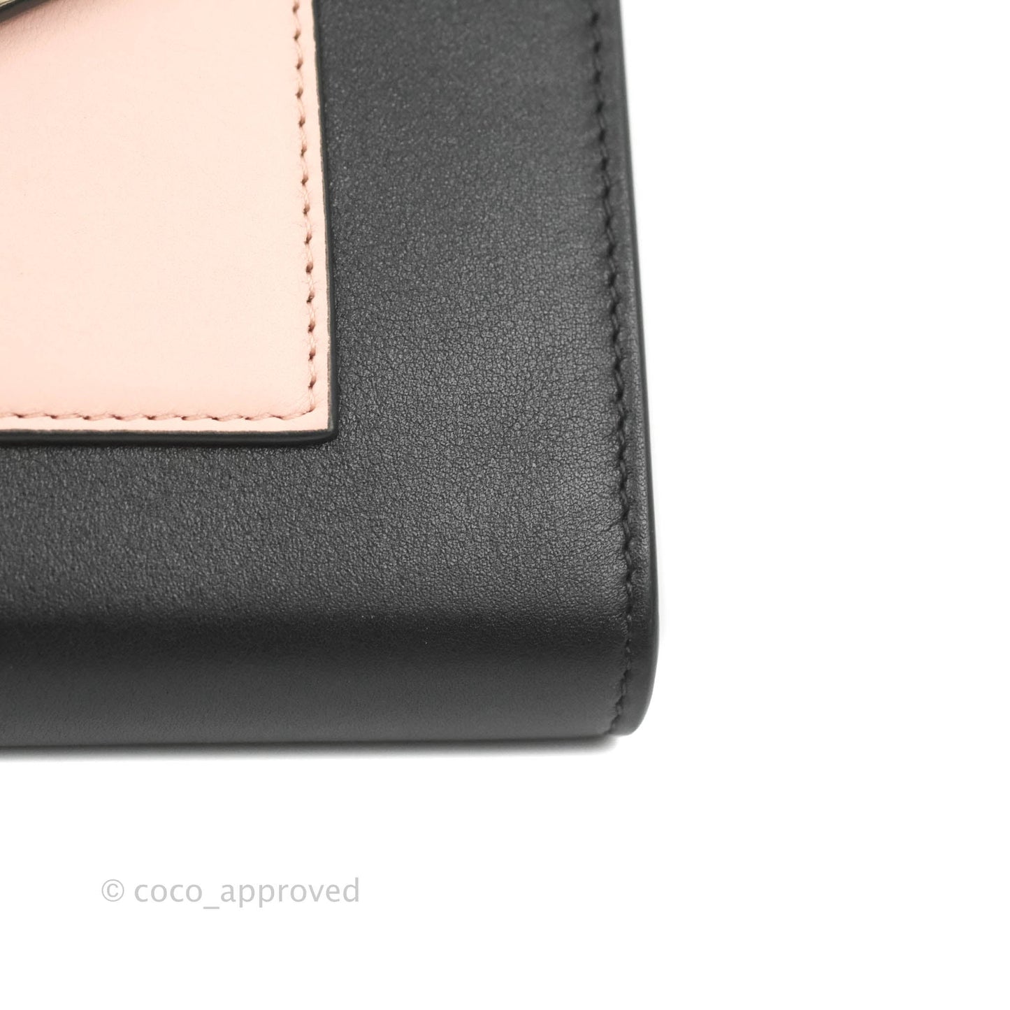 Celine Pocket Envelope Wallet on Chain Beige/Pink/Black