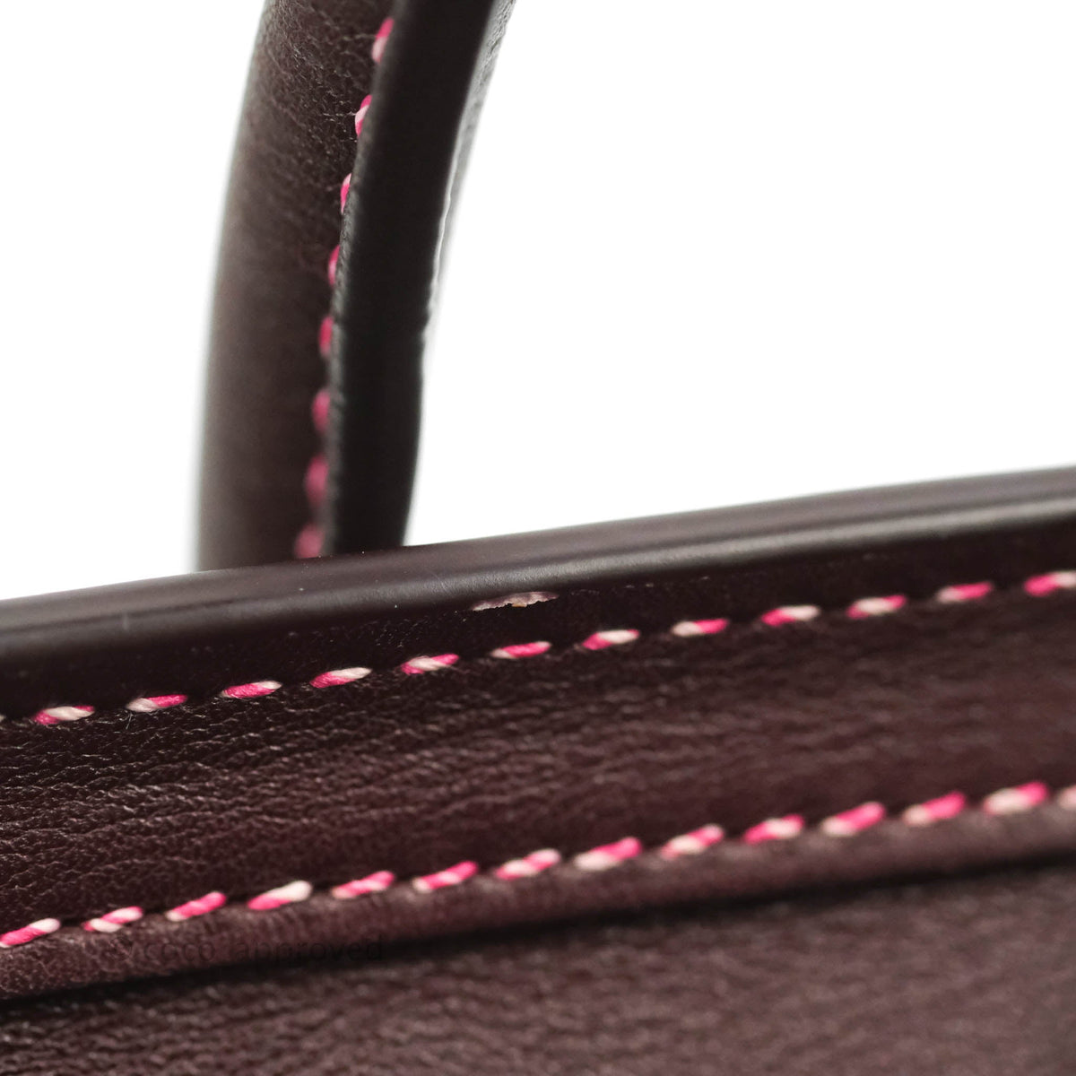 Celine Nano Luggage Bag Burgundy Gold Hardware