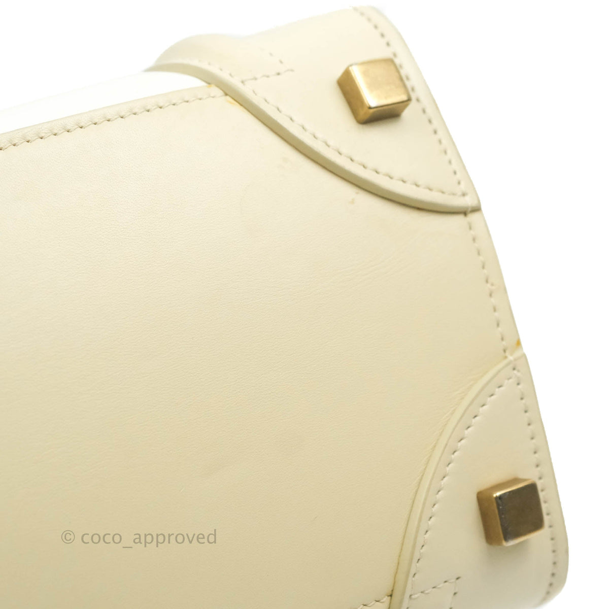 Celine Micro Luggage Light Beige/White Calfskin
