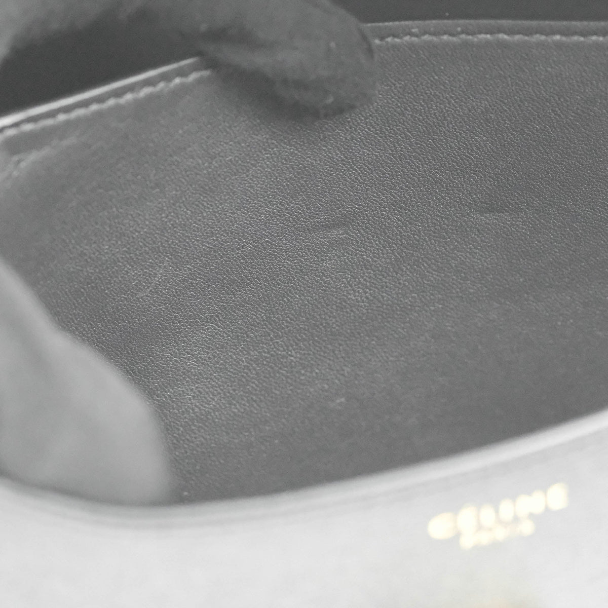Celine Medium Classic Box Flap Dark Grey Liege Calfskin