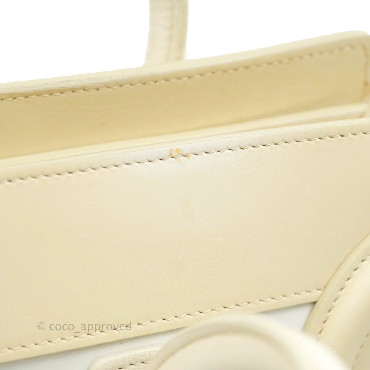 Celine Micro Luggage Light Beige/White Calfskin