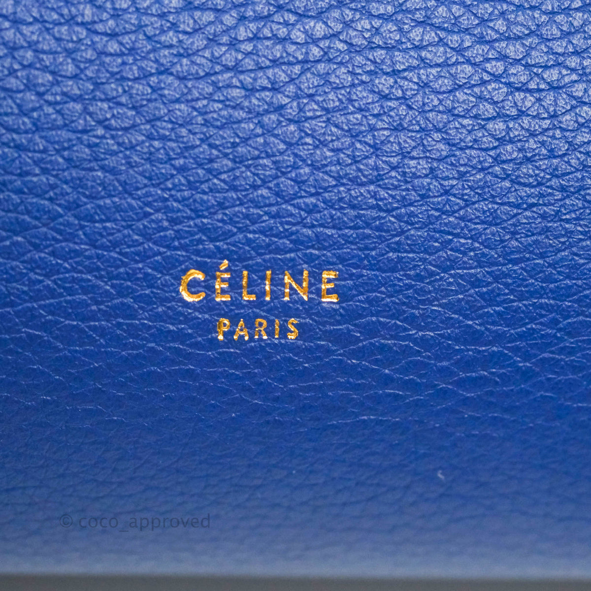 Celine Mini Belt Bag Blue Grained Calfskin Gold Hardware