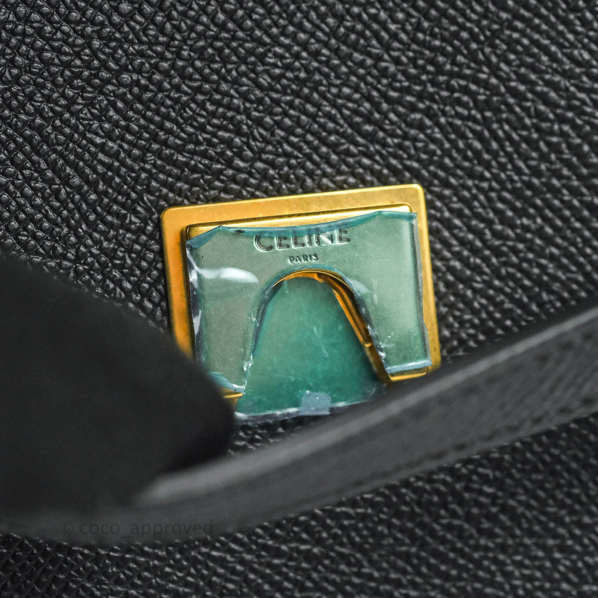 Celine Micro Belt Bag Dark Grey Grained Calfskin Gold Hardware
