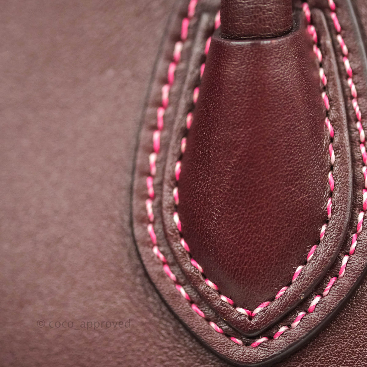 Celine Nano Luggage Bag Burgundy Gold Hardware