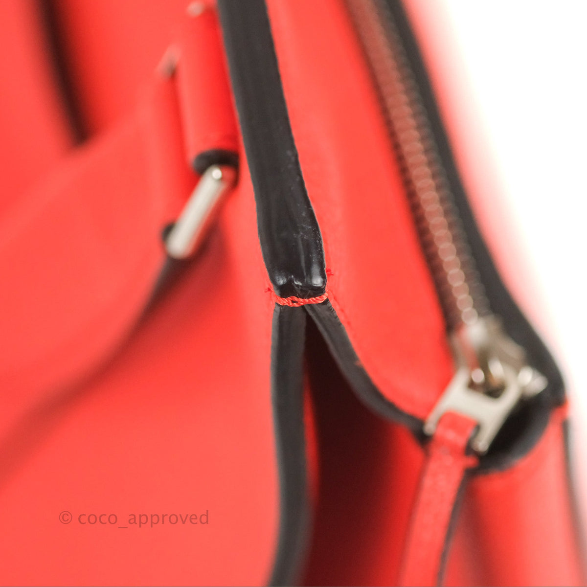Celine Edge Bag Tomato Red Grained Calfskin